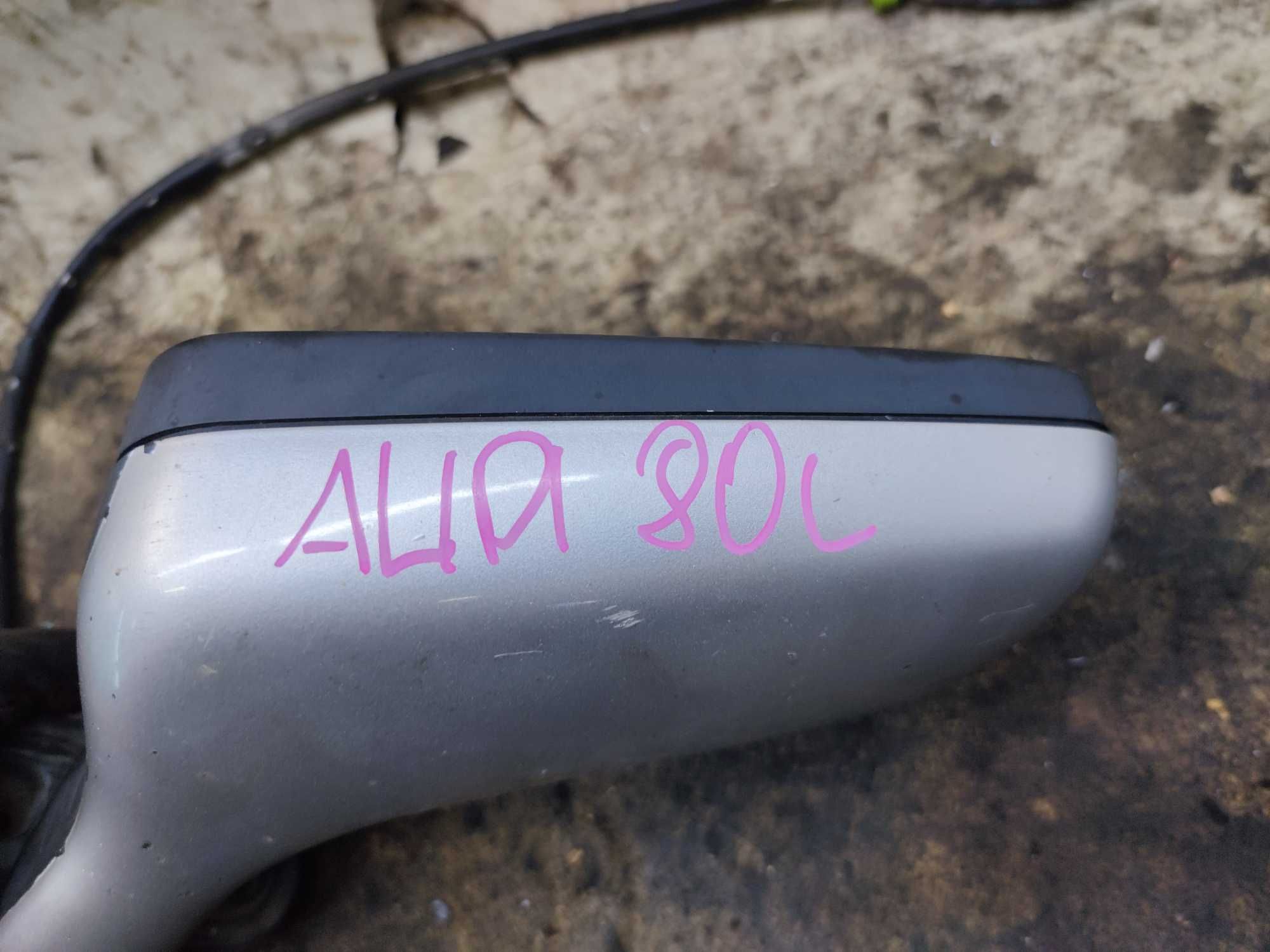 Audi 80 B4 Lusterko Lewe Manualne Srebrny