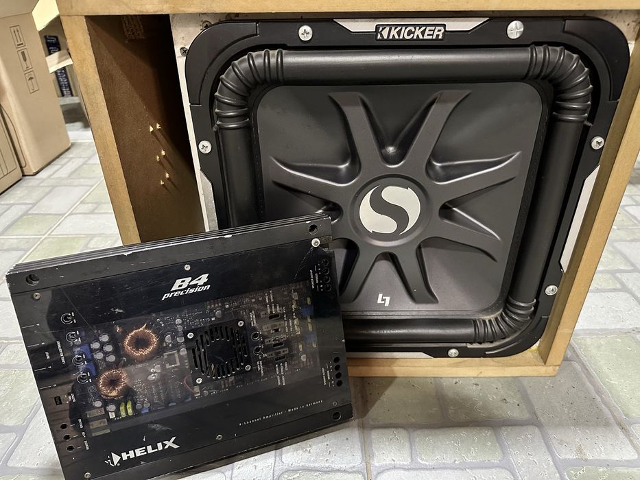 Підсилювач HELIX Precision H4 сабвуфер KICKER S15 L7 - 2000 W