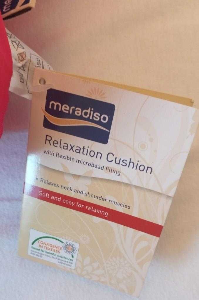 Poduszka relaksacyjna Meradiso pod szyję i kark, różowa, nowa