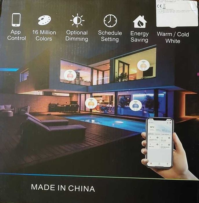 Tuya WiFi Розумна RGBCW Світлодіодний стельовий світильник 24W 220V