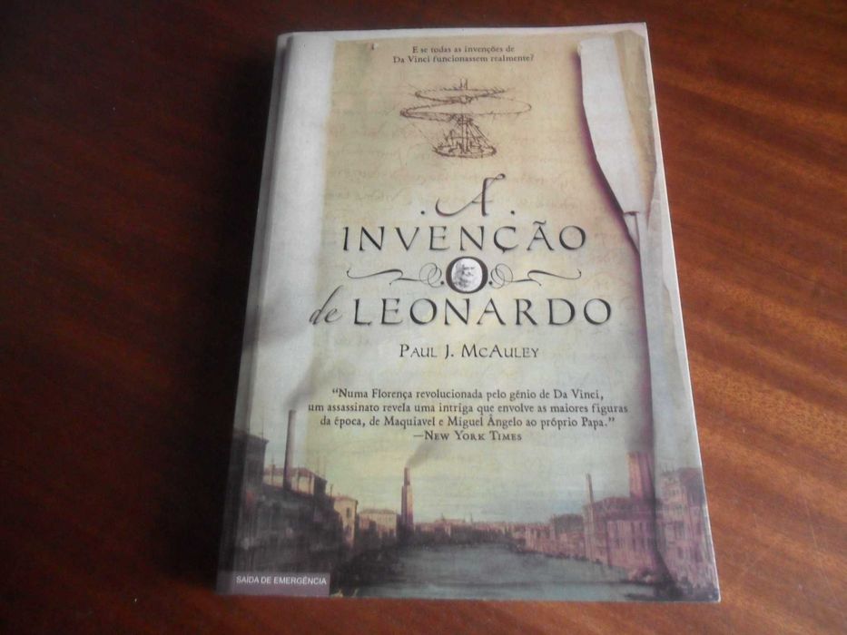 "Invenção de Leonardo" de Paul J. Mcauley - 1ª Edição de 2005