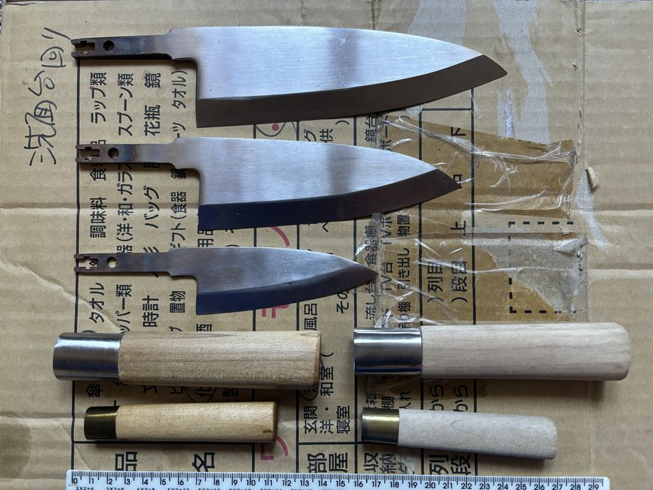 Кухонный нож б/у из Японии (шеф накири деба янагиба) Made in Japan