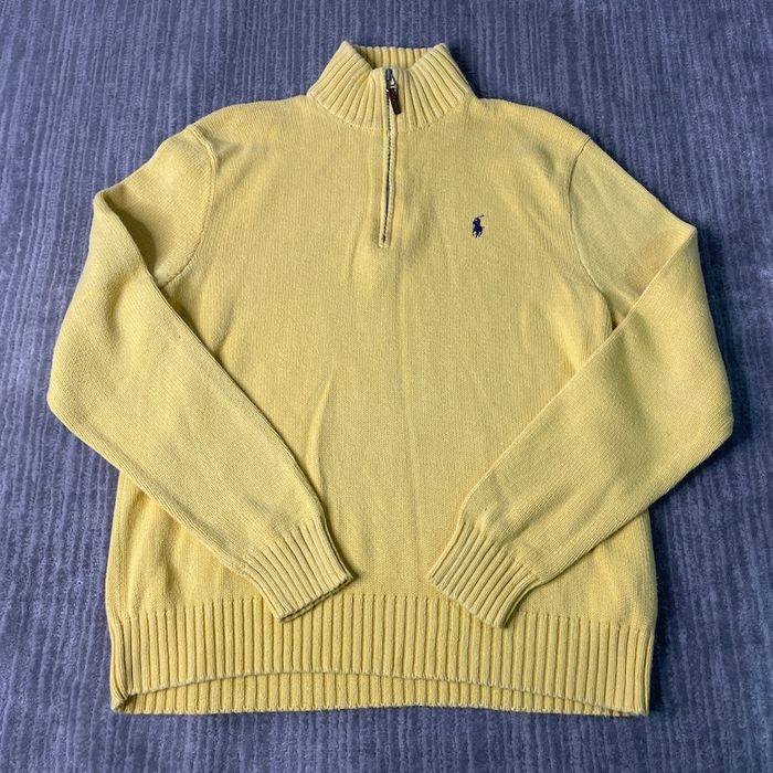 Оригінальний жовтий светр Ralph Lauren Polo 1/4 Zip