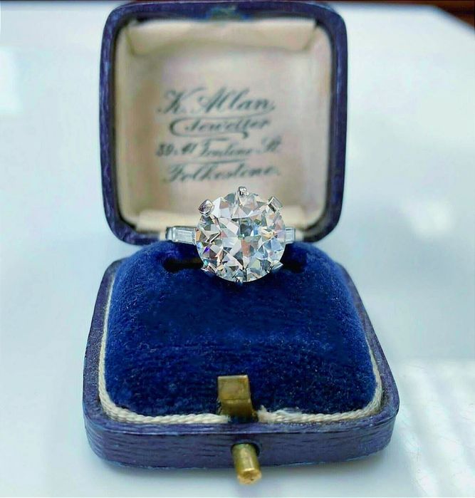 Крупный бриллиант старинный TIFFANY винтаж