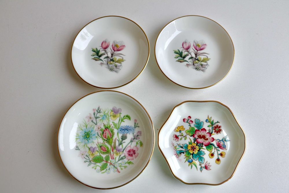 Коллекционный английский фарфор тарелки Aynsley, Worcester, Coalport