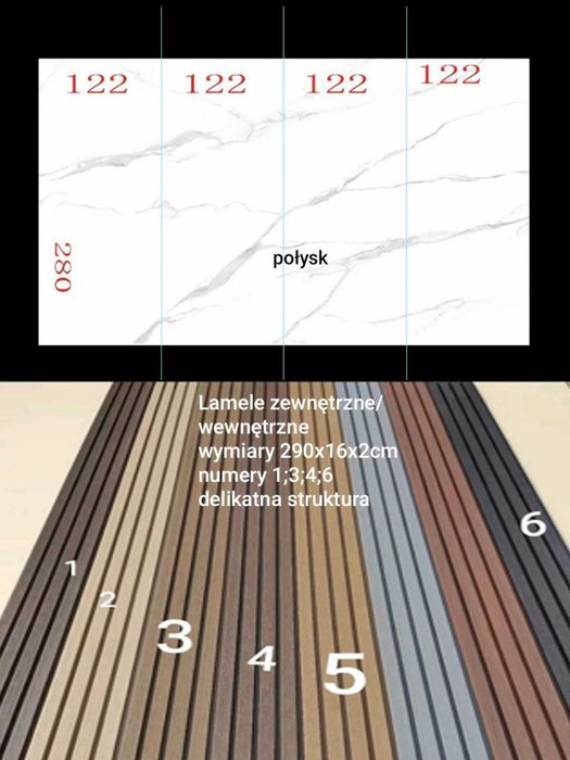 Płyty Węglowe Panele Ścienne 280x122cm Nowy Asortyment!!! Wodoodporne