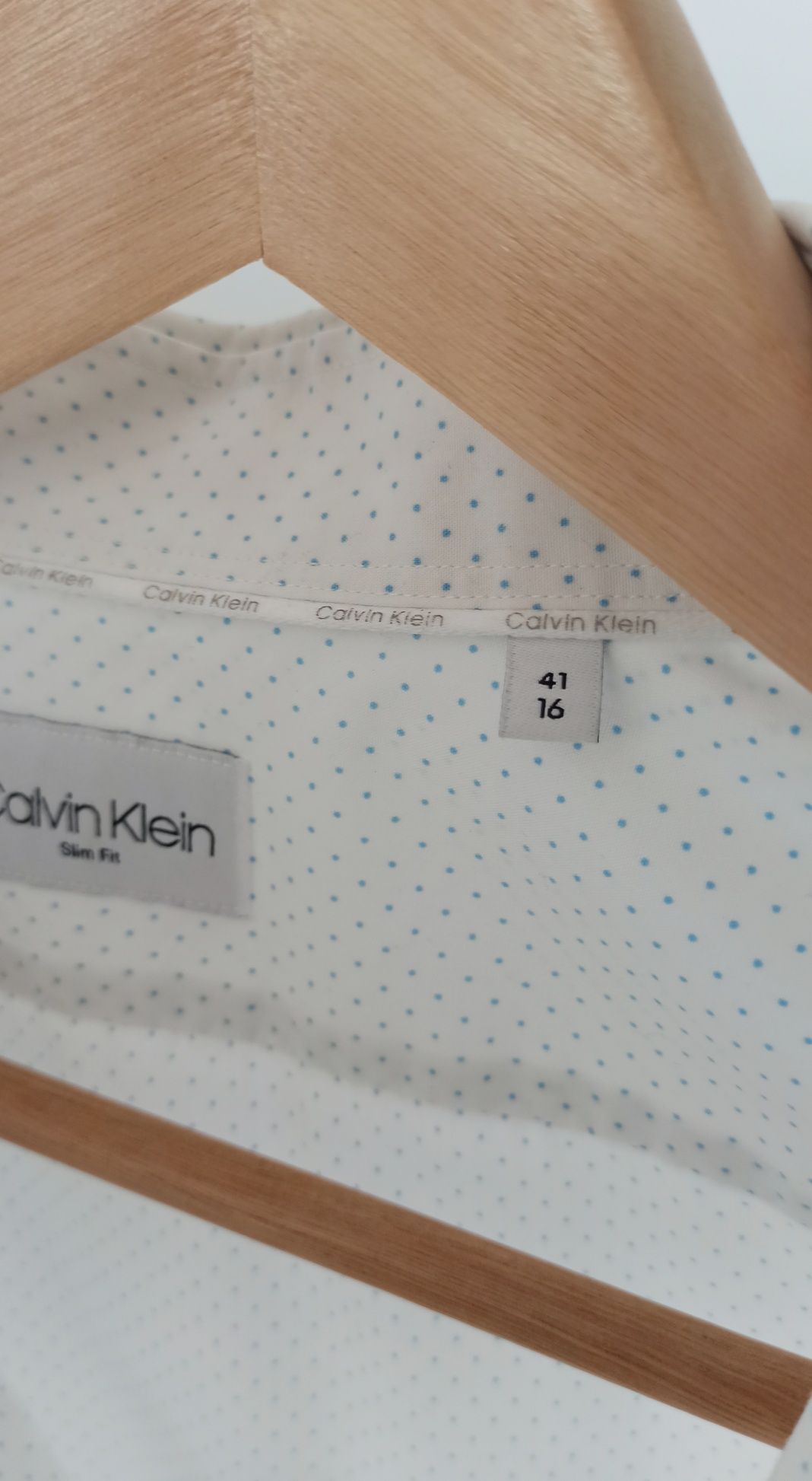 Calvin Klein biała męska koszula slim fit