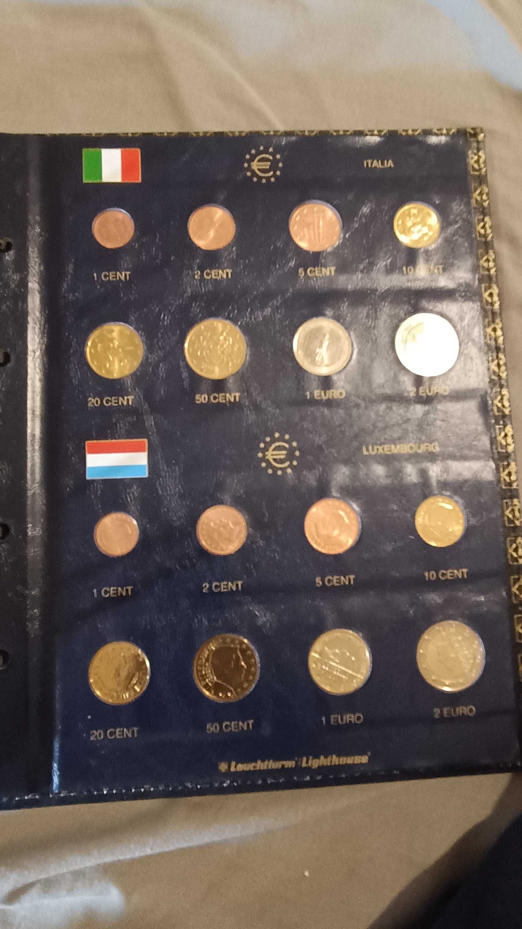 Moedas de euro dos 12 países fundadores