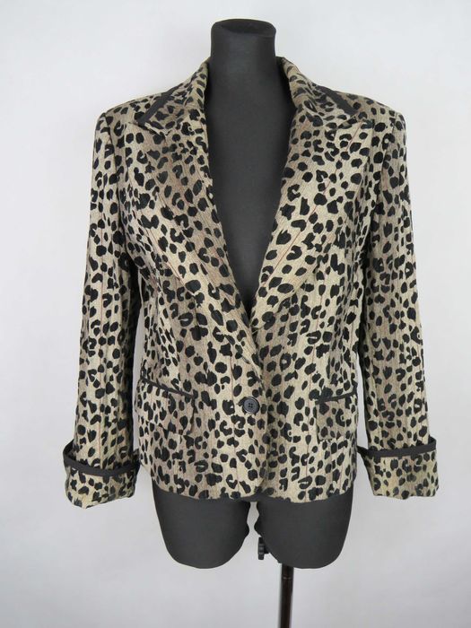 Marynarka w panterkę 40 żakiet w cętki Vintage J&S