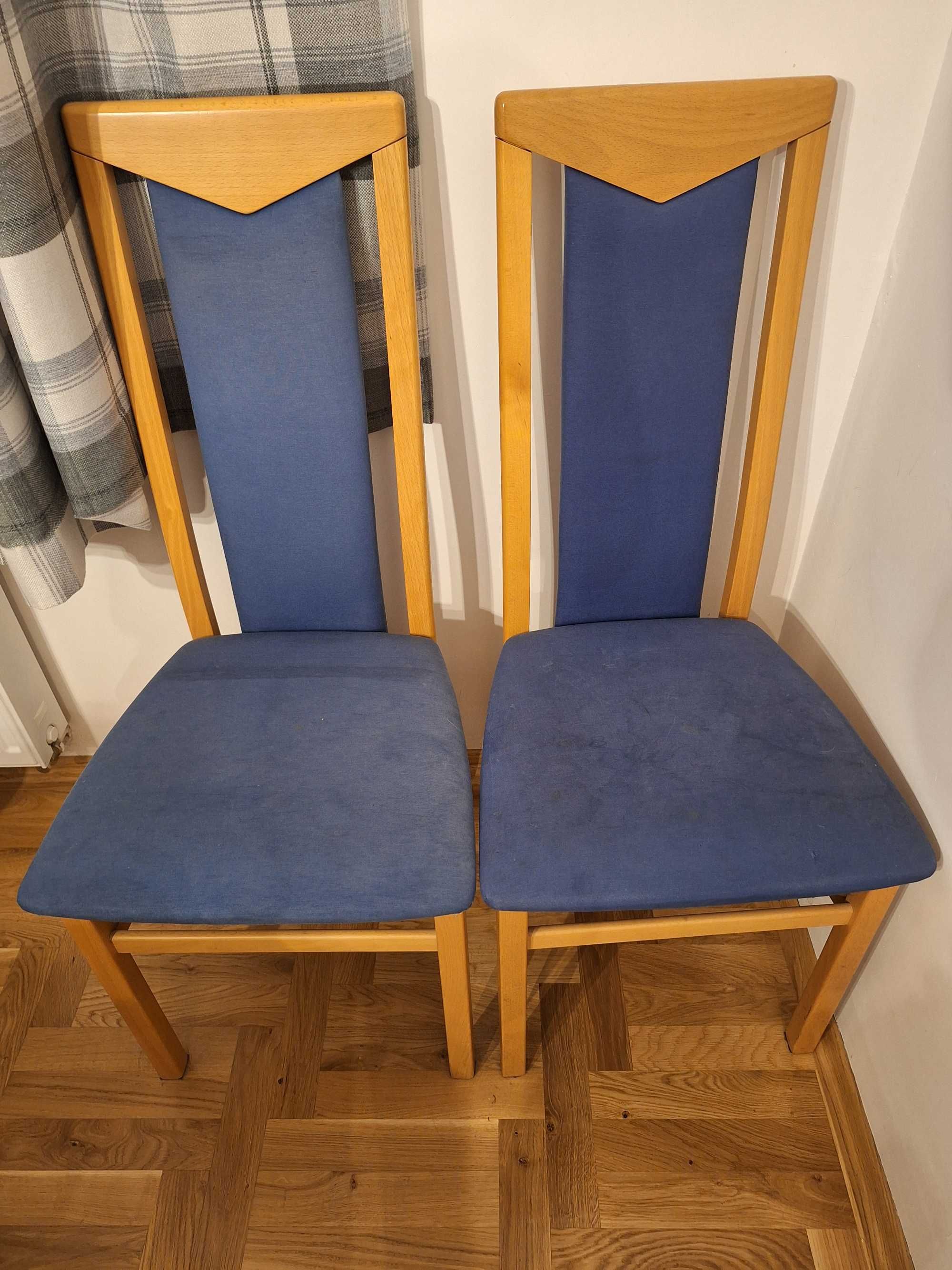 Krzesła 2 szt., kolor niebieski - tylko odbiór osobisty