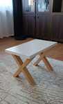 Stolik drewniany, Lite Drewno