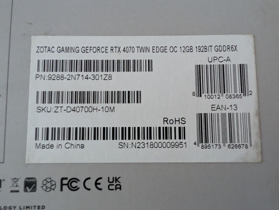 Відеокарта ZOTAC GeForce RTX 4070 Twin Edge OC 12GB GDDR6X