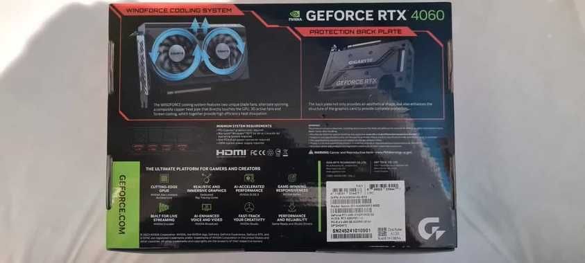 Nowa karta graficzna Geforce RTX 4060 8GB GDDR6,2xFANS,Gwarancja2 lata