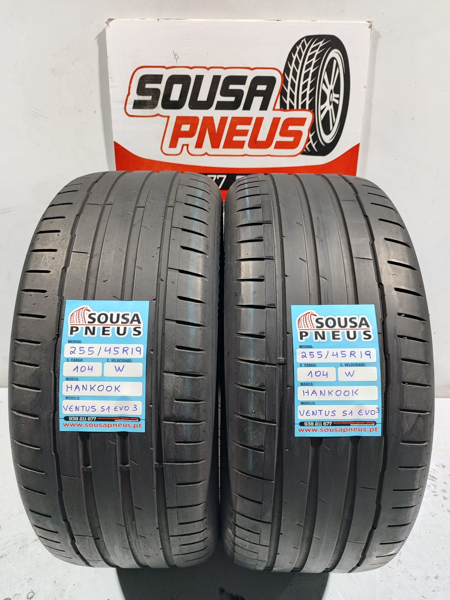 2 pneus semi novos 255-45R19 Hankook - Oferta dos Portes