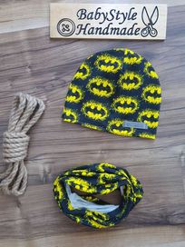 Czapka komin dla chłopca na wiosnę BATMAN MARVEL HANDMADE