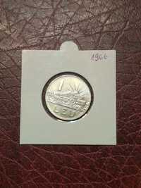 Moneta Rumunia 1 leu 1966 ładna