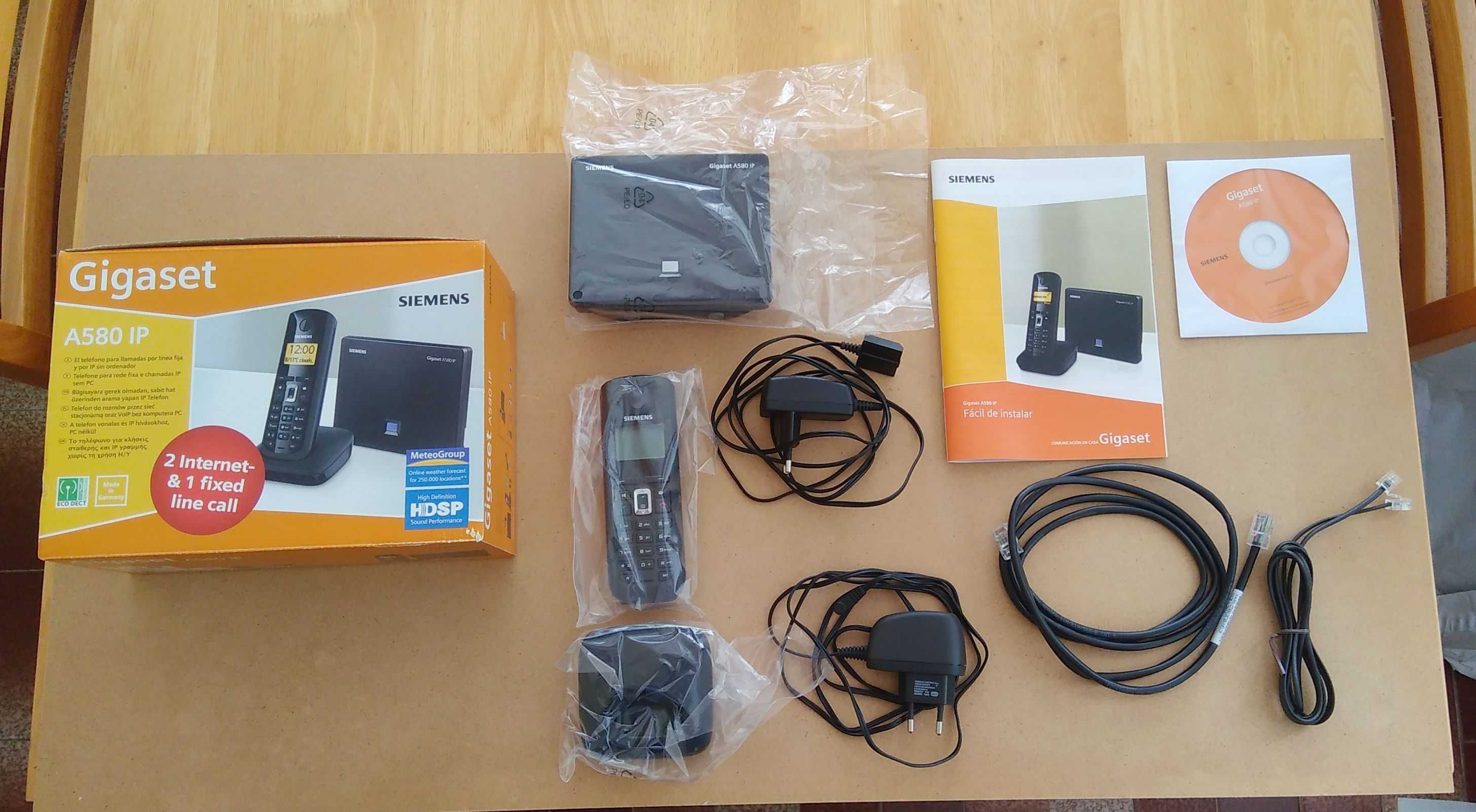 Telefone Siemens Gigaset A580 IP (VoIP e rede fixa)