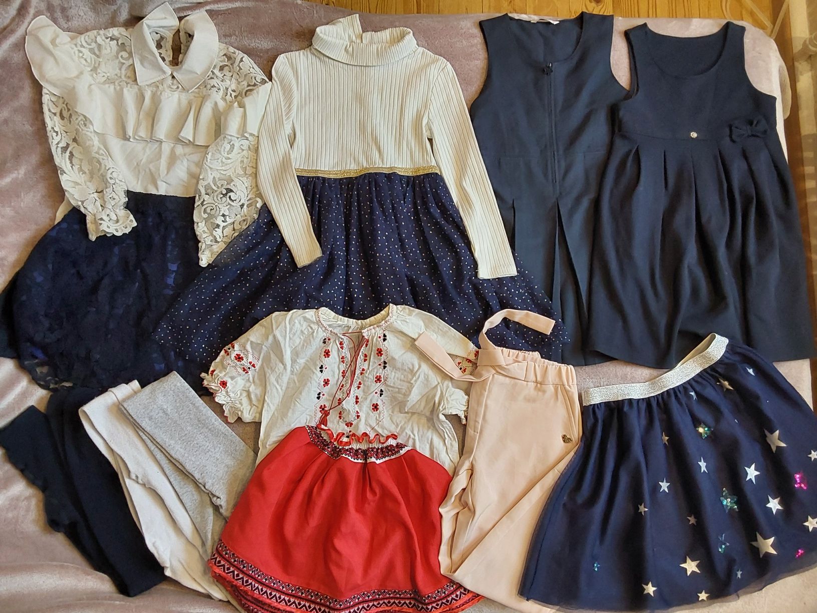Платье, юбка, сарафан, блузка, вышиванка, вещи на девочку 6-8 лет