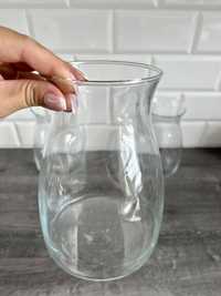 Zestaw 3 wazonów szklanych wazon szklany prosty klasyczny