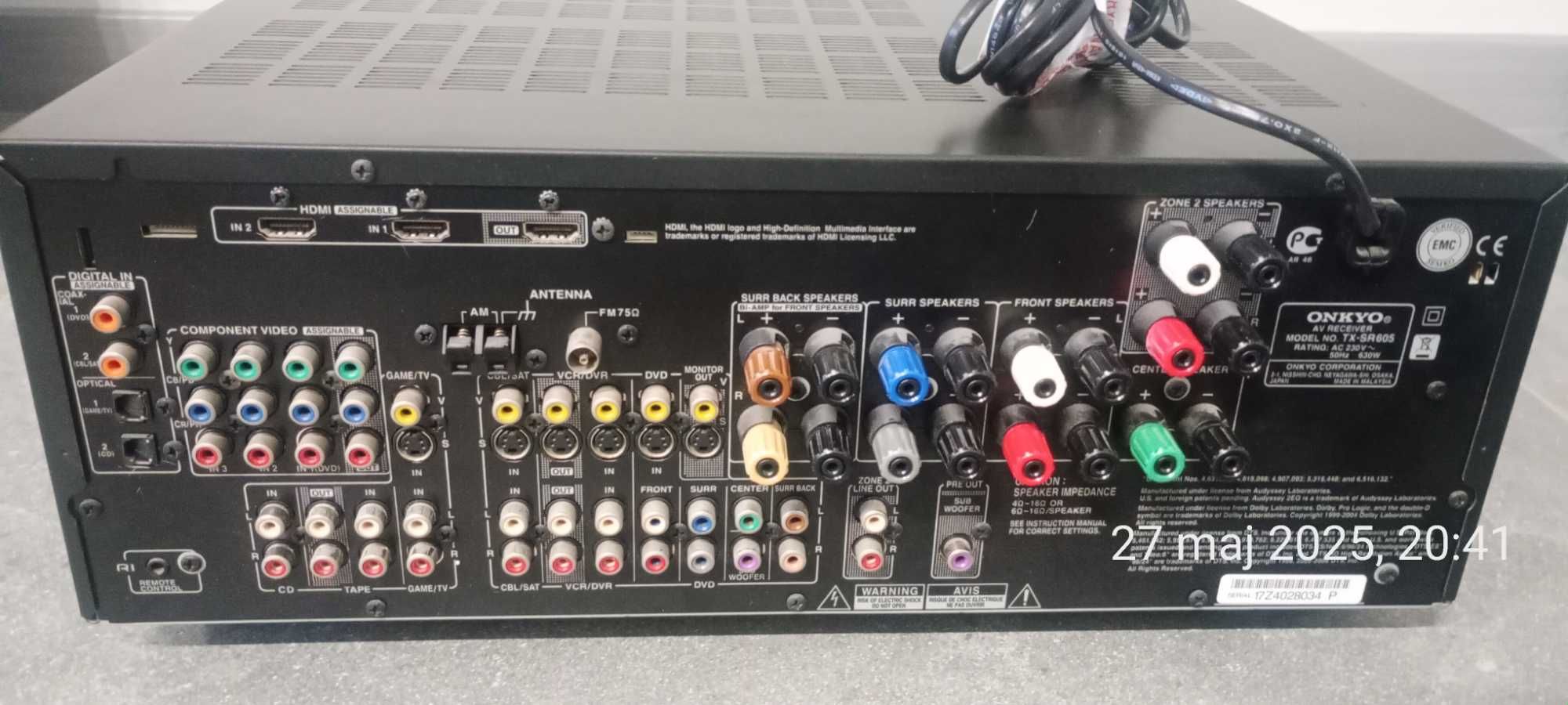 Amplituner Onkyo plus kino domowe Logitech