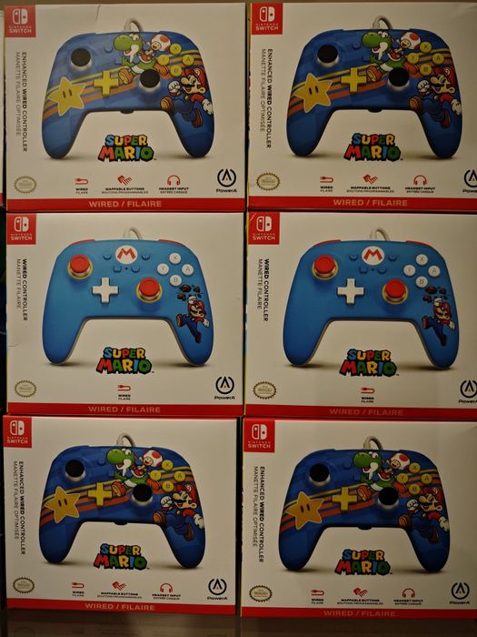 Nintendo Switch comando com fio Selado Edição Mushroom Kingdom Friends