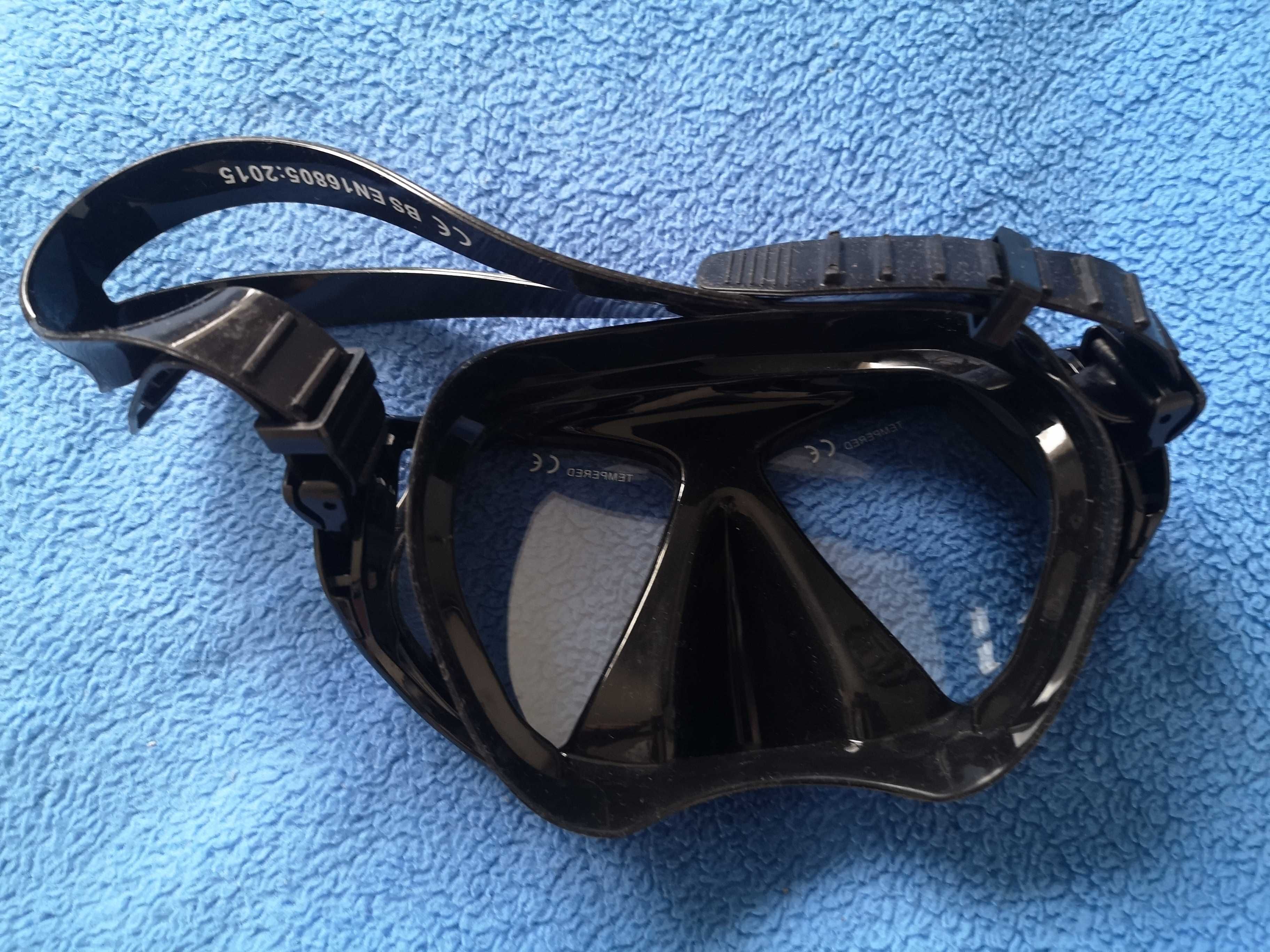 Maska do nurkowania AquaWave czarna, martes sport, uniseks