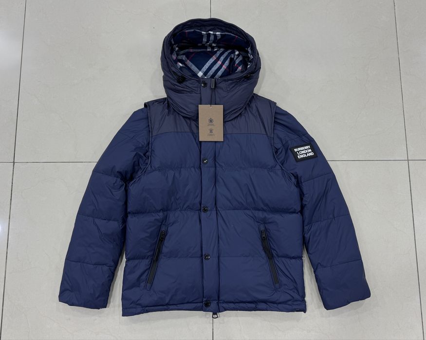 Пуховик Burberry Detachable Sleeve Down Puffer Blue | M, L, XL