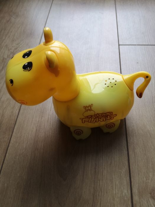 Jeżdżący hipopotam zabawka grająca do raczkowania