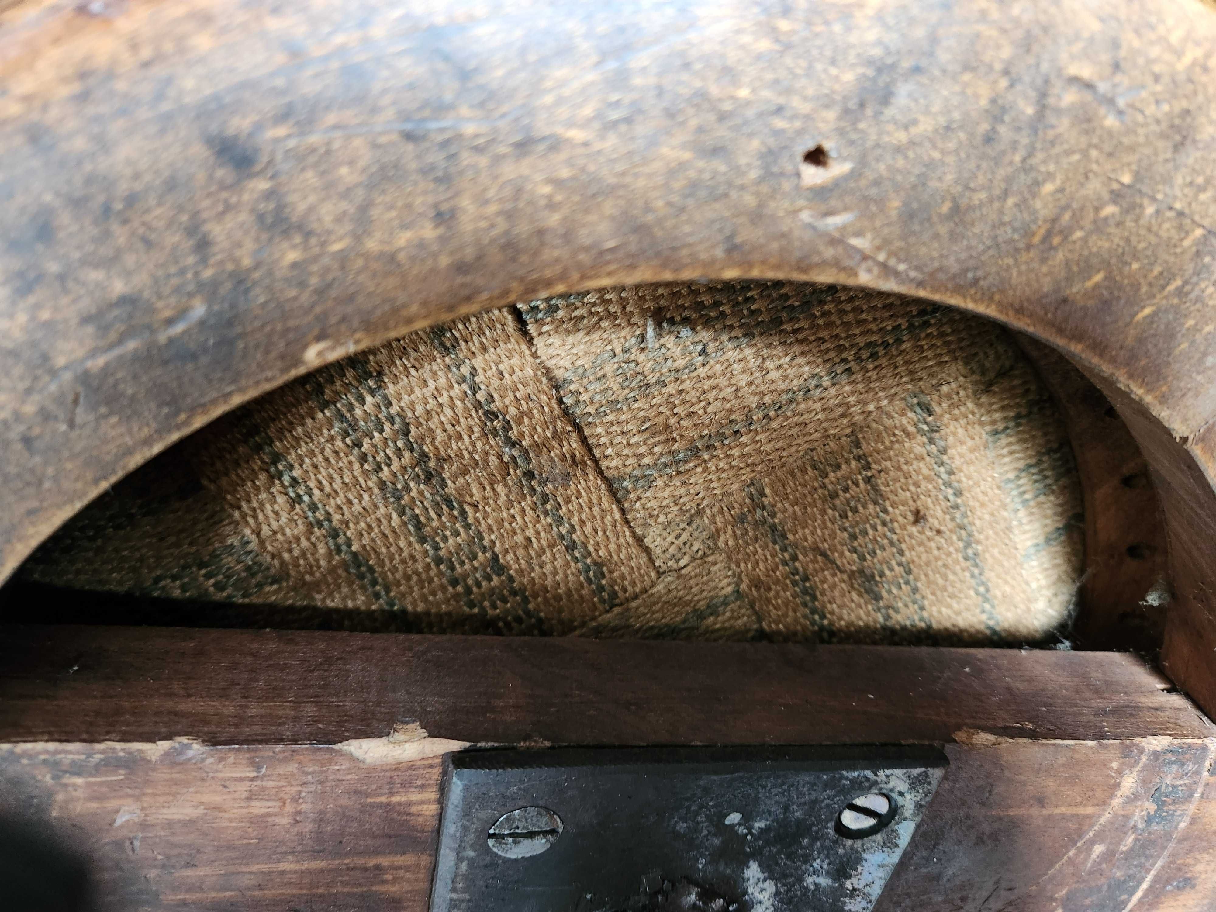 Taboret stołek kręcony regulowany skóra do pianina fortepianu vintage