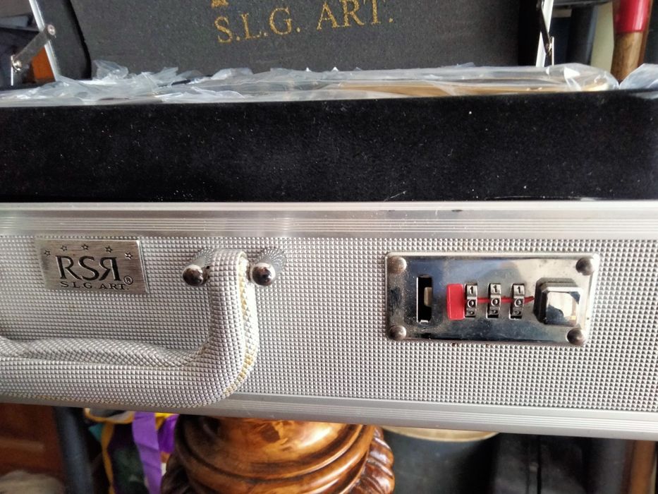 Faqueiro RSR banhado a prata e ouro