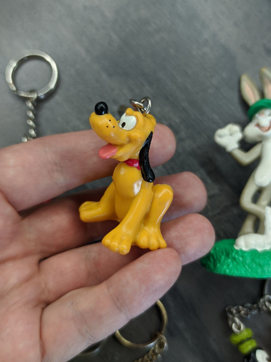 Винтажный коллекционный брелок Disney Donald Goofy Pluto Инопланетянин