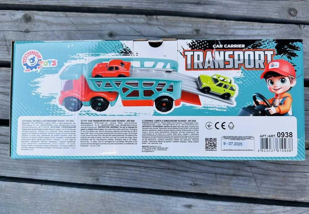 Машина автовоз Технок 0938 зі спуском з 2 машинками в наборі
