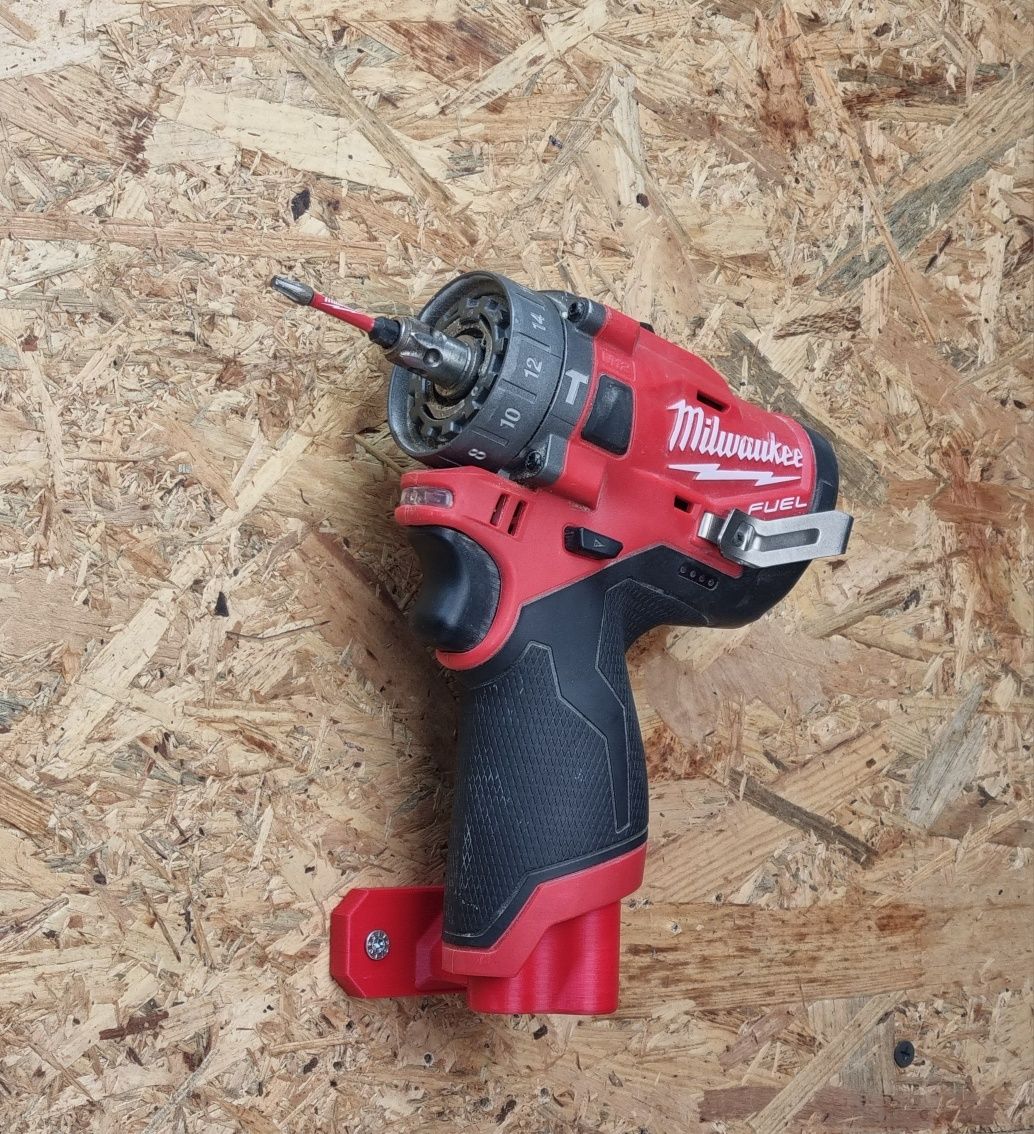 Milwaukee M12 uchwyt mocowanie baterii DRUK 3D