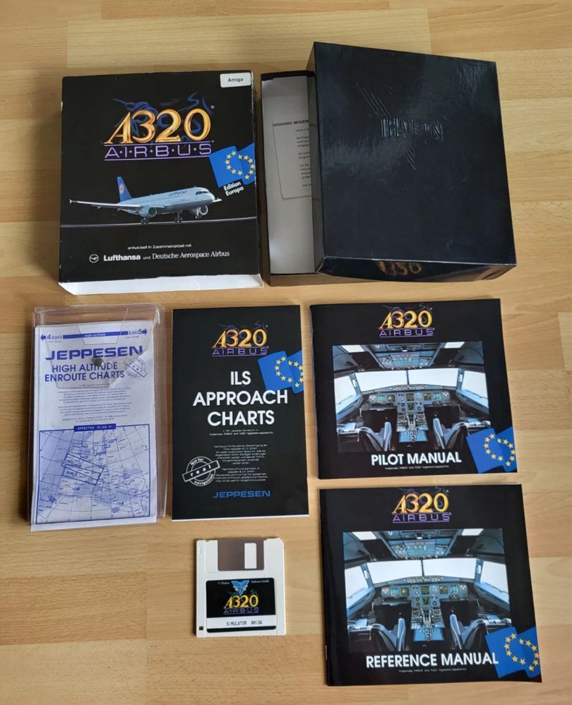 Gra Symulator lotu - Airbus A320 Amiga 500 big box