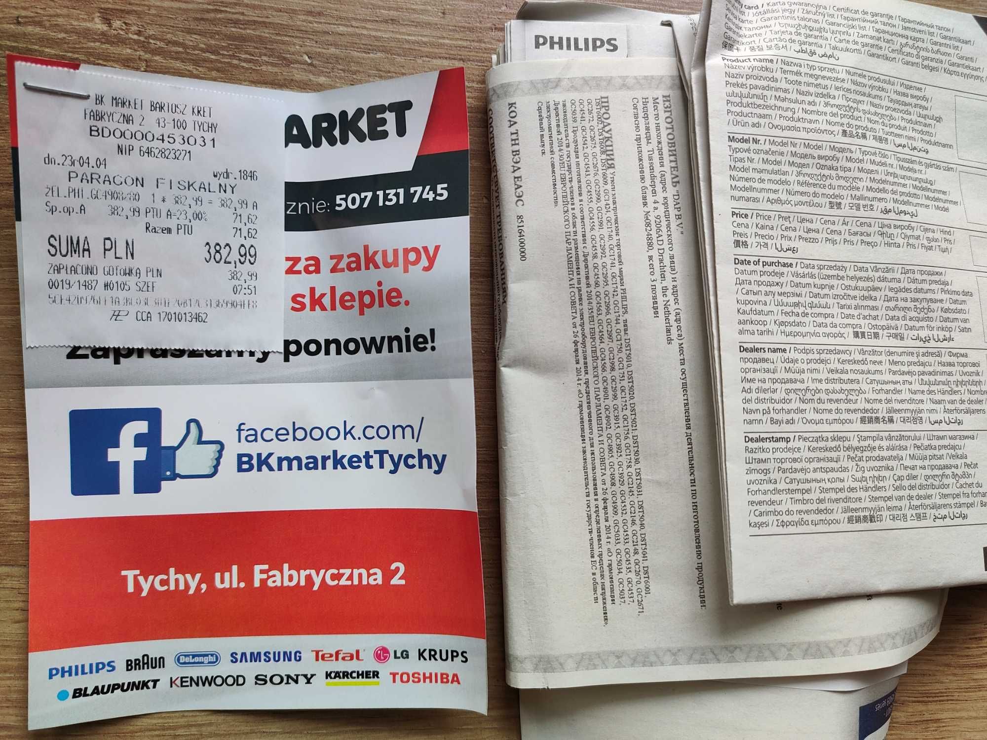 Żelazko Philips czarne czerwone