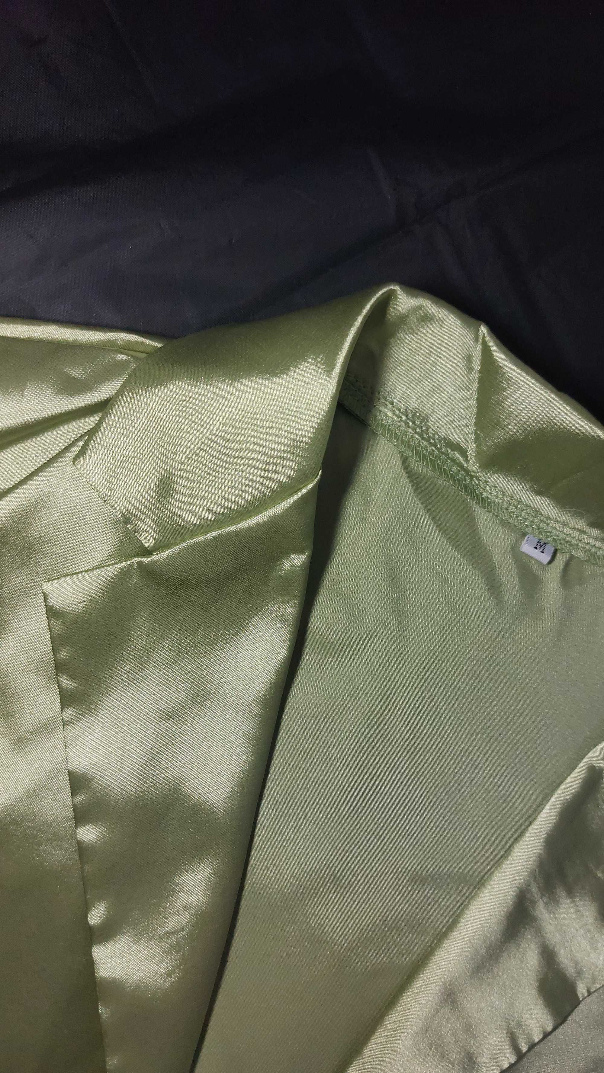 Conjunto de pijama acetinado M verde