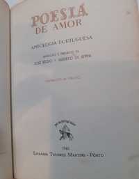 Livro antigo Antologia Portuguesa Poesia do Amor