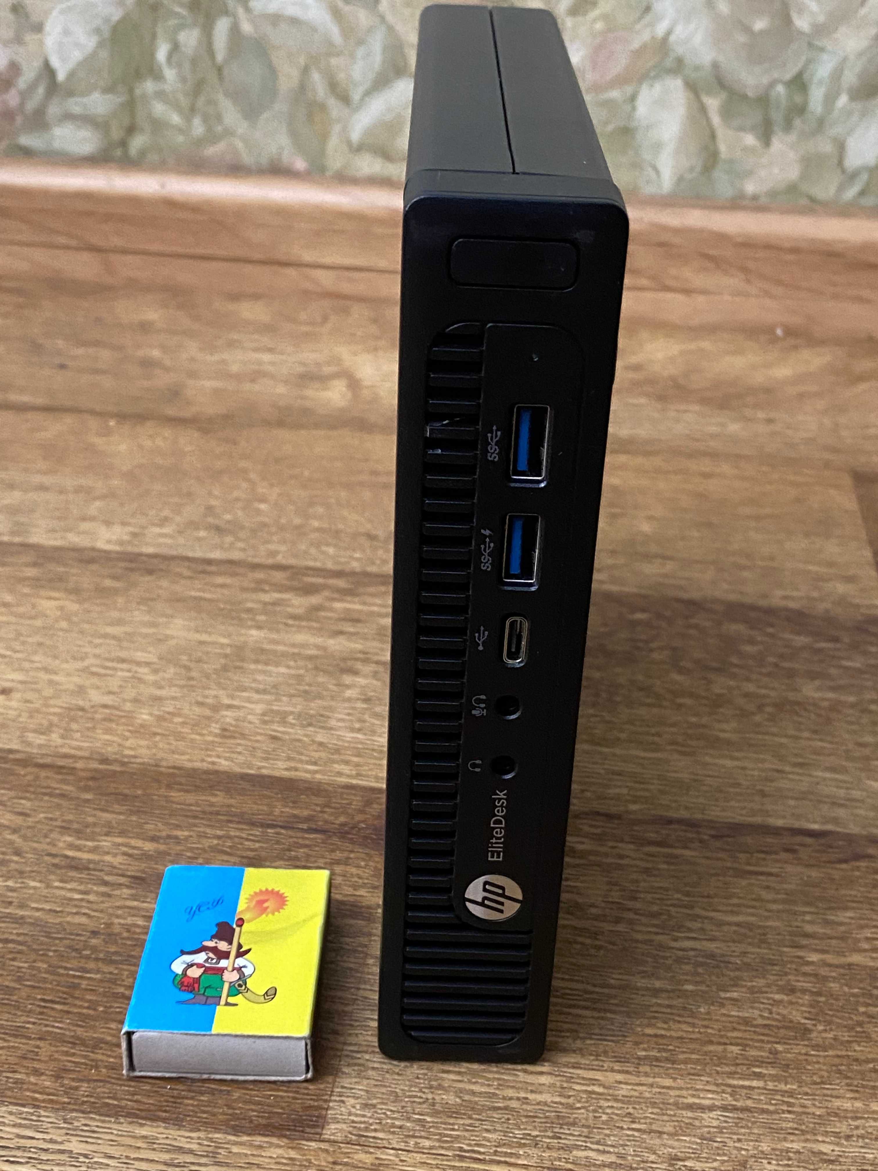 Мини ПК HP EliteDesk 800 G2, i5-6500T, 8GB DDR4,256 Gb NVME,500 Gb HDD