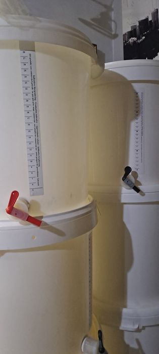 Lote de 11 baldes fermentadores de 30lt  com torneira e borbulhadores