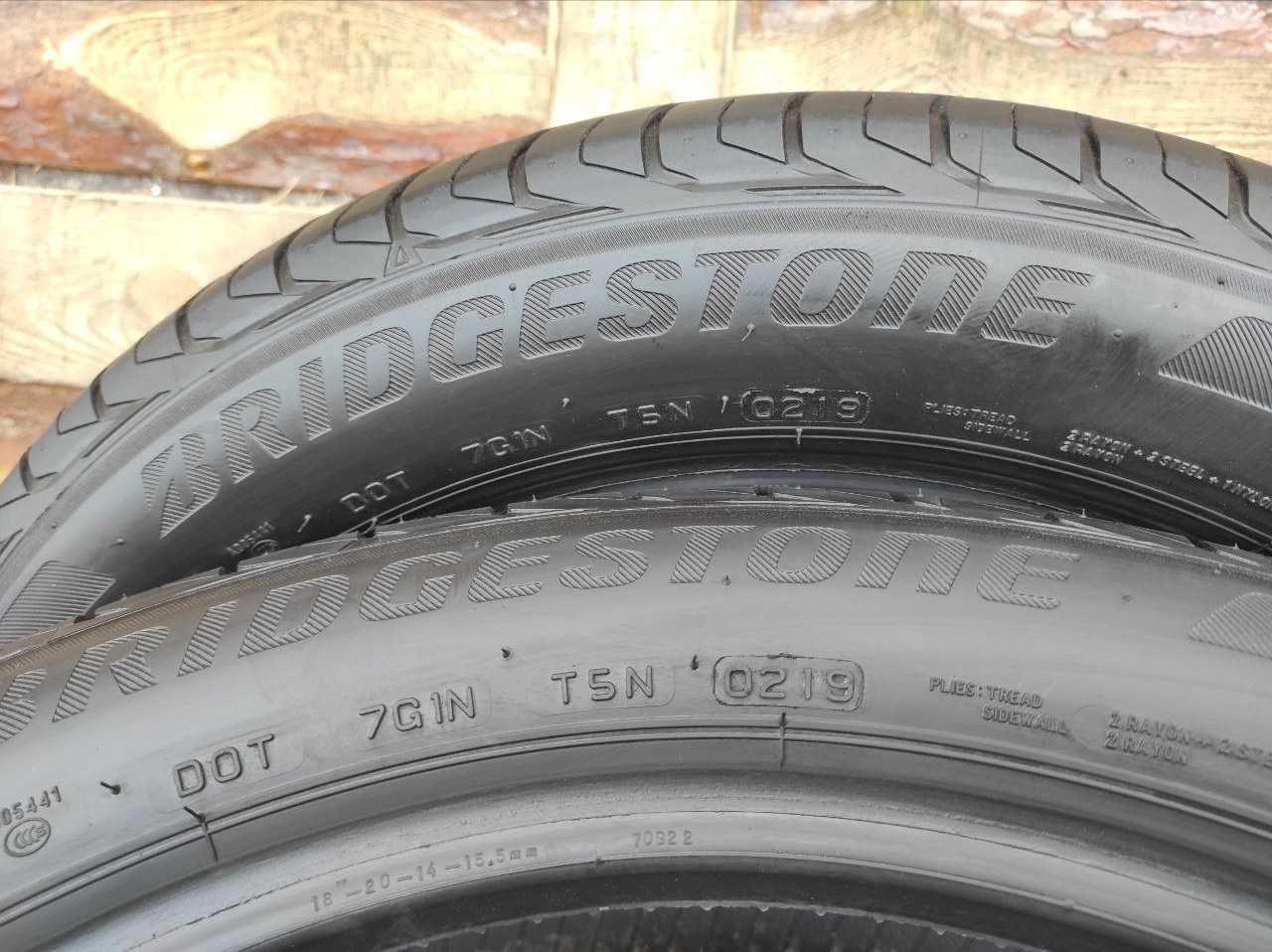 Bridgestone Turanza T001 225/50r18 2шт, 19год, 5,2мм, ЛЕТО из Германии