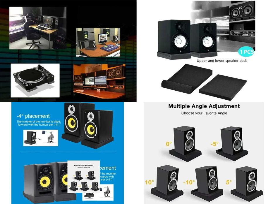 Para akustycznych padów do Kolumn Głośników Pianki Podstawki Tłumiące