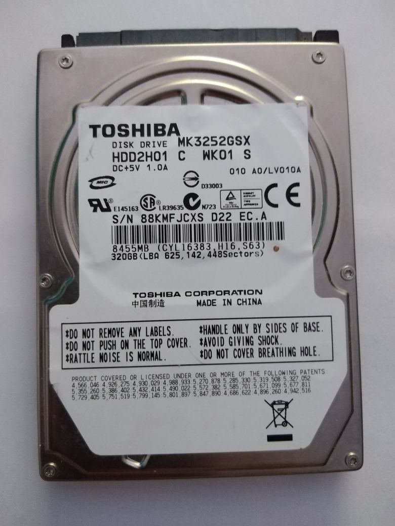 OPORTUNIDADE - Disco Toshiba 320GB SATA2 2,5 HDD Portátil (2 Unid.)