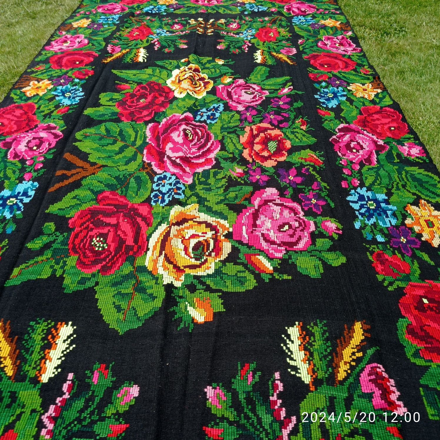 530 x 200 cm stary kilim HUCULSKI haft ręczny