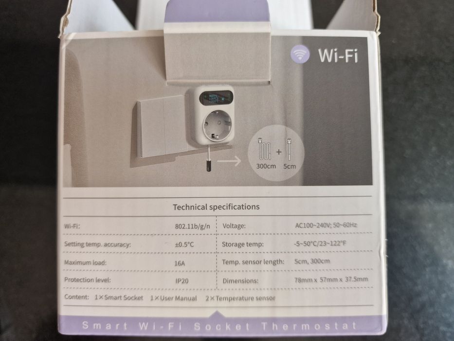 Tomada inteligente WI-FI com termostato