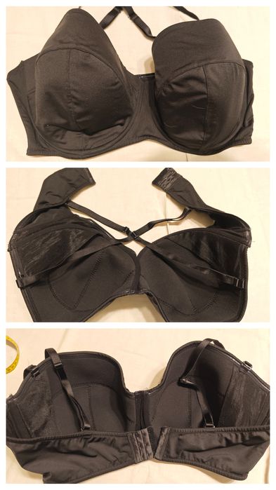 Biustonosz czarny bardzo duże miseczki