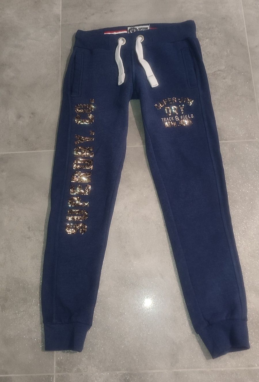 Spodnie Superdry dresy r. S granatowe