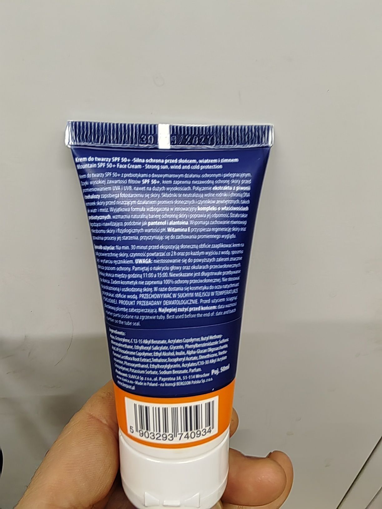 bergson mountain sun cream spf p50+.  Lekko tłusty Lepszy od Dermosanu