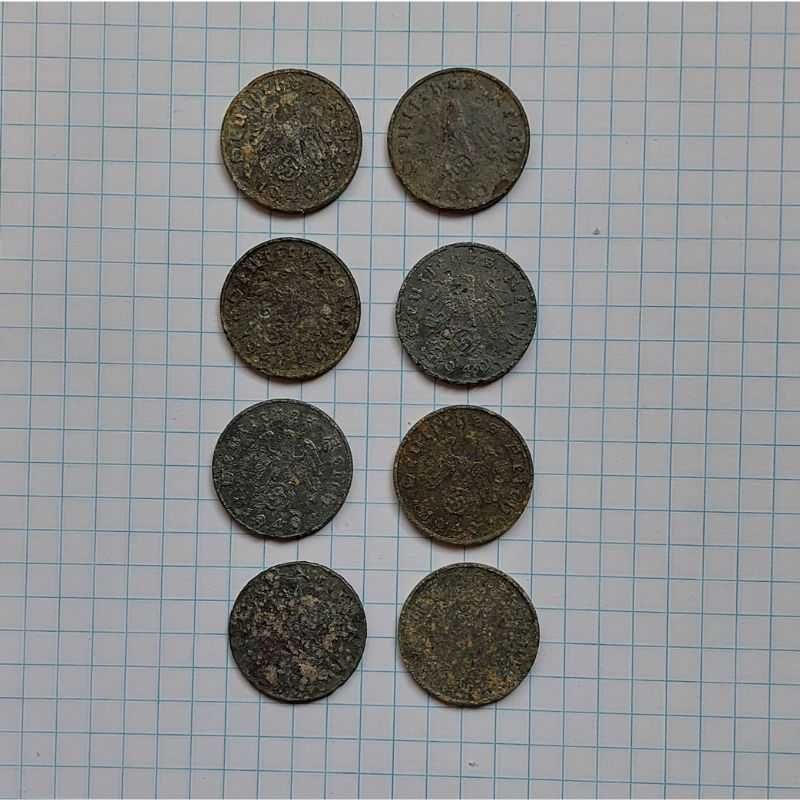 Монети Германіі 10 пфенігів.