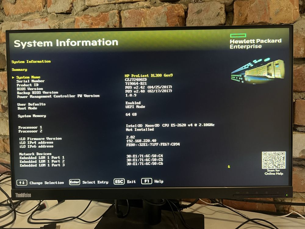 Сервер HP ProLiant DL 380 Gen9 Xeon E5 2620 v4