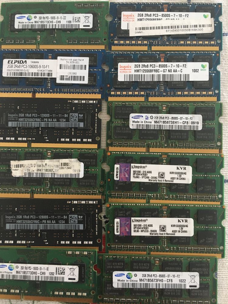 Memorias 2gb ddr3